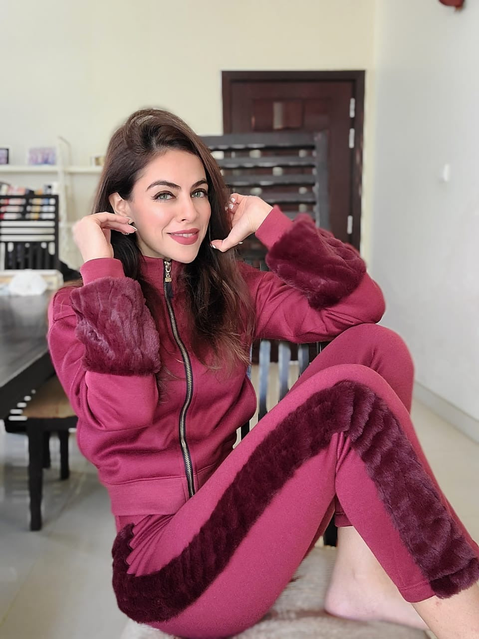 ANCHORAGE BURGANDY CO-ORD SET